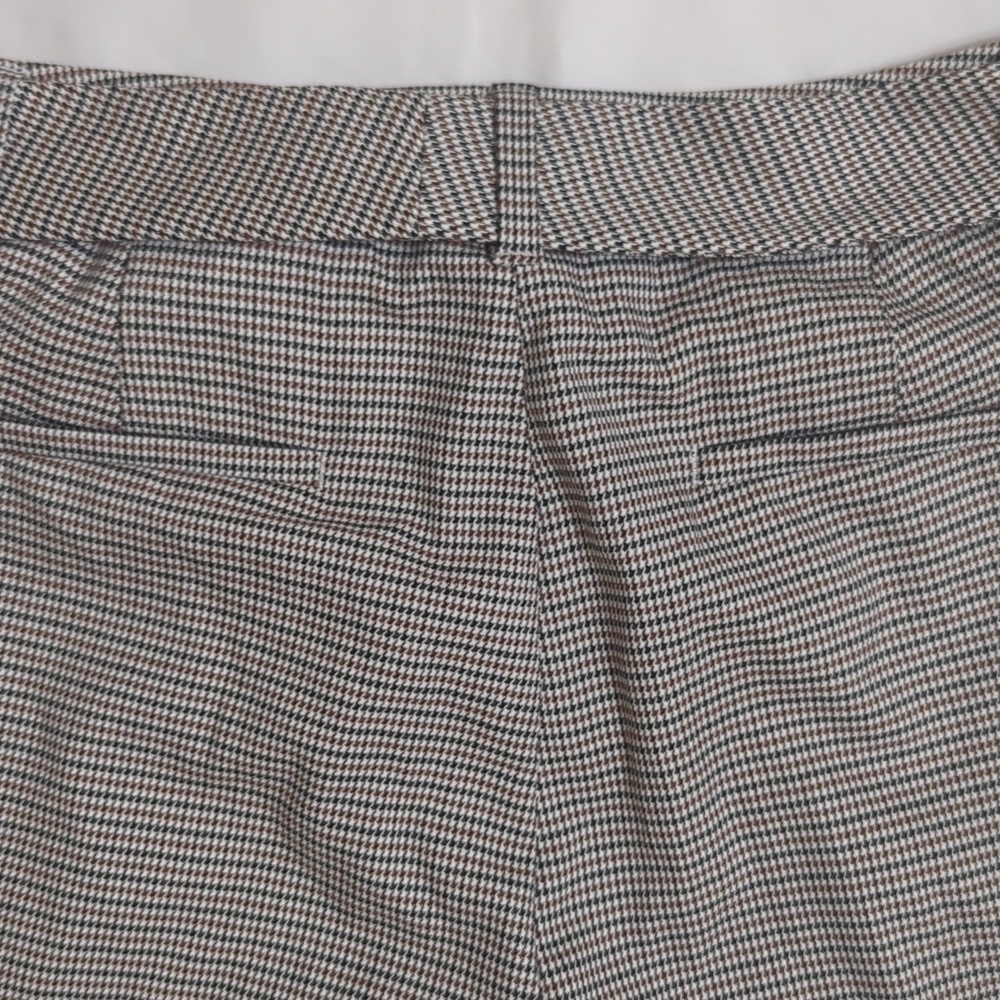 Banana Republic Houndstooth Belted Wide Leg Pants, Color White/Brown/Black Sz14 - Picture 10 of 12